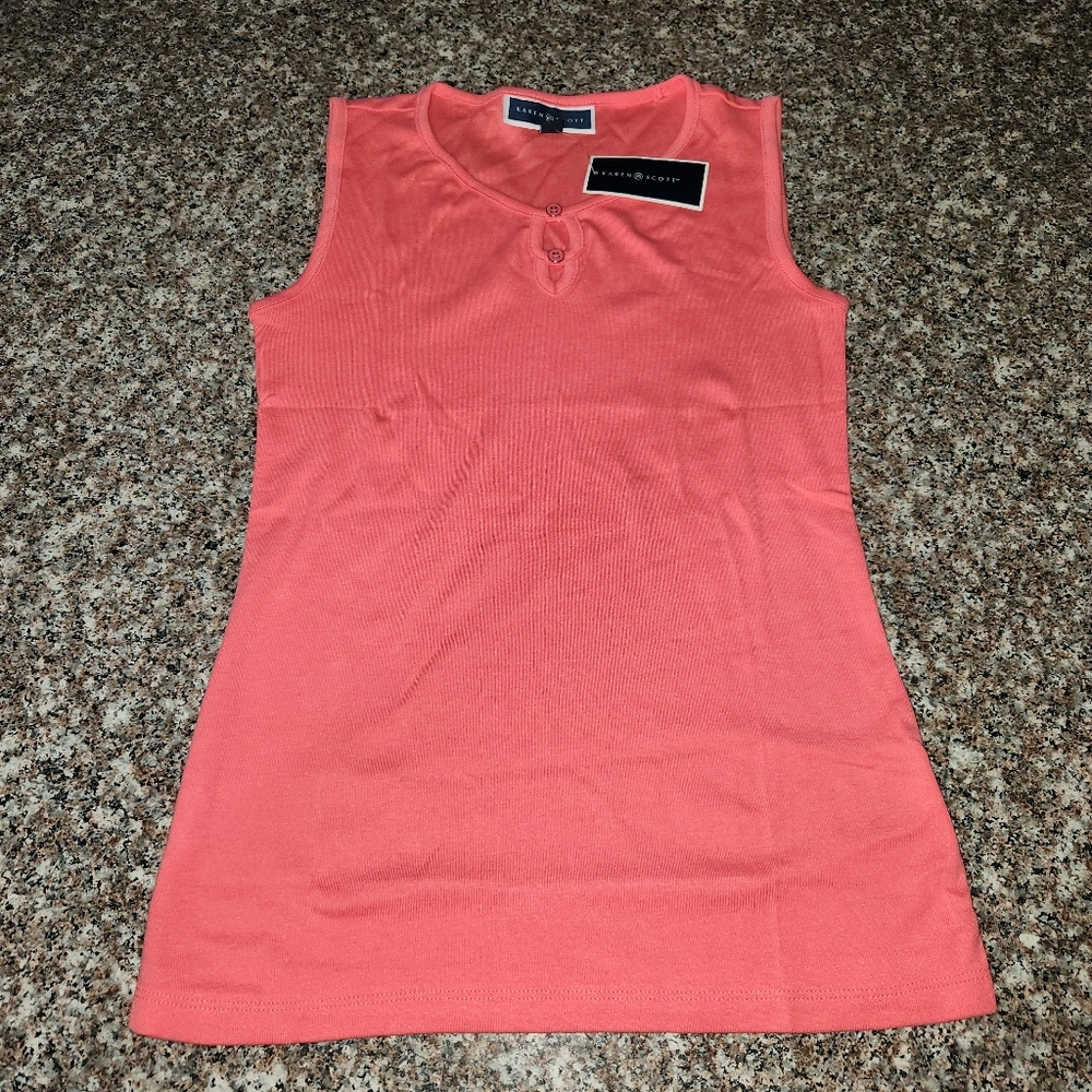 Karen Scott Tank Top in Coral